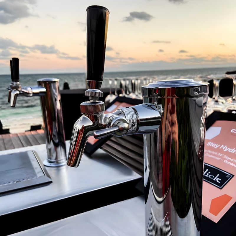 Perlick 24-Inch C-Series Stainless Steel Single Tap Outdoor Beverage Dispenser - HC24TO-4-1