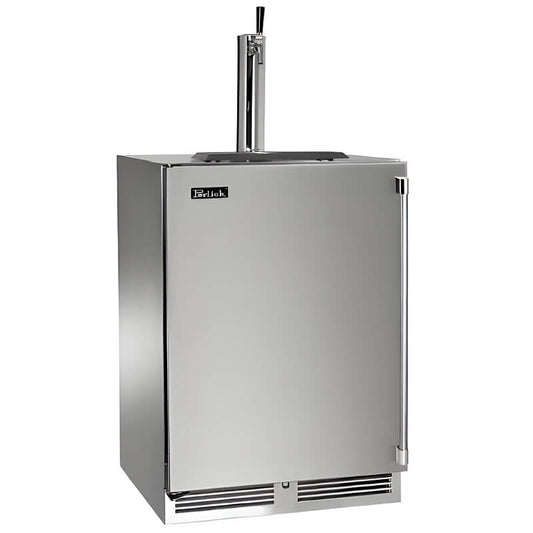 Perlick 24-Inch Signature Series Stainless Steel Single Tap Outdoor Beverage Dispenser - HP24TO-4-1