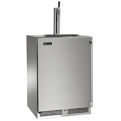 Perlick 24-Inch Signature Series Stainless Steel Single Tap Outdoor Beverage Dispenser w/ Lock - HP24TO-4-1
