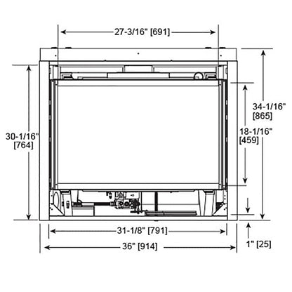 Majestic Quartz 32-Inch Direct Vent Gas Fireplace - QUARTZ32IFT