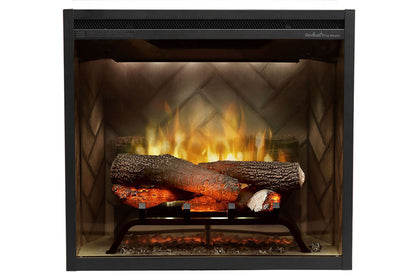 Dimplex Revillusion 24 inch Built-In Electric Firebox | Herringbone Brick