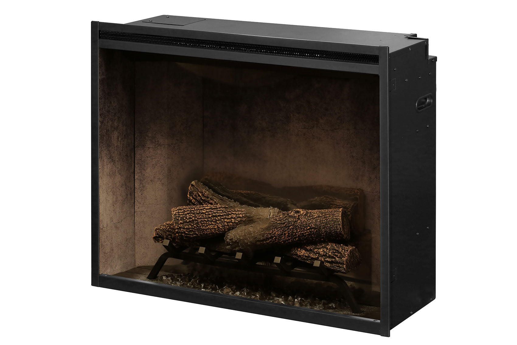 New Dimplex Revillusion 30 inch Built-In Electric Firebox w/ Glass and Plug Kit | Weathered Concrete