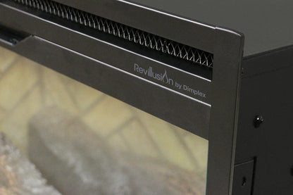 New Dimplex Revillusion Portrait 36 inch Built-In Electric Firebox w/ Glass and Plug Kit | Herringbone Brick