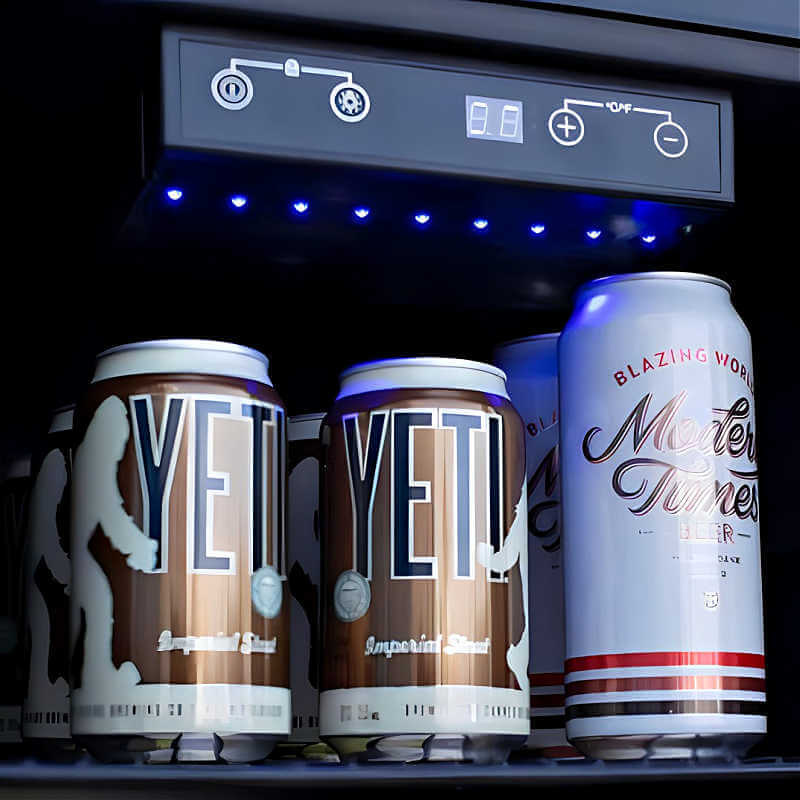 RCS 15-Inch 3.2 Cu. Ft. Outdoor Rated Stainless Steel Refrigerator With Glass Window - REFR5