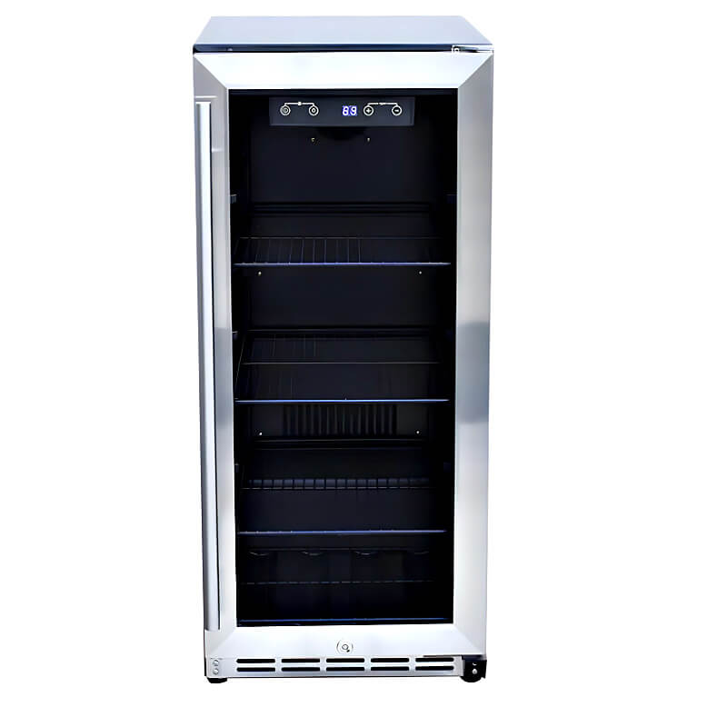 RCS 15-Inch 3.2 Cu. Ft. Outdoor Rated Stainless Steel Refrigerator With Glass Window - REFR5