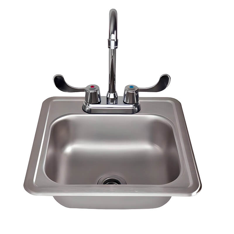 RCS 15 X 15 Outdoor Rated Stainless Steel Drop In Sink With Hot/Cold Faucet - RSNK1