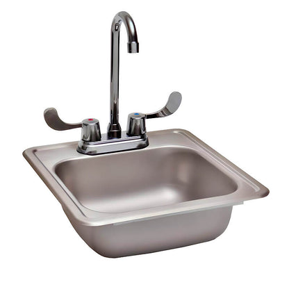 RCS 15 X 15 Outdoor Rated Stainless Steel Drop In Sink With Hot/Cold Faucet - RSNK1