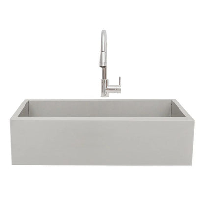 RCS 32-Inch Outdoor Farm House Stainless Steel Sink With Hold and Cold Faucet - RSNK3A