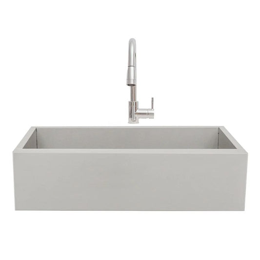 RCS 32-Inch Outdoor Farm House Stainless Steel Sink With Hold and Cold Faucet - RSNK3A