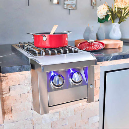 American Renaissance Grill Built-In Double Side Burner - ASBSSB