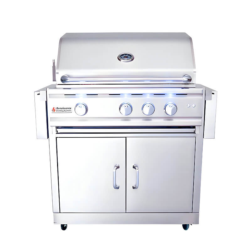 RCS Cutlass Pro 30 Inch 3 Burner Freestanding Gas Grill
