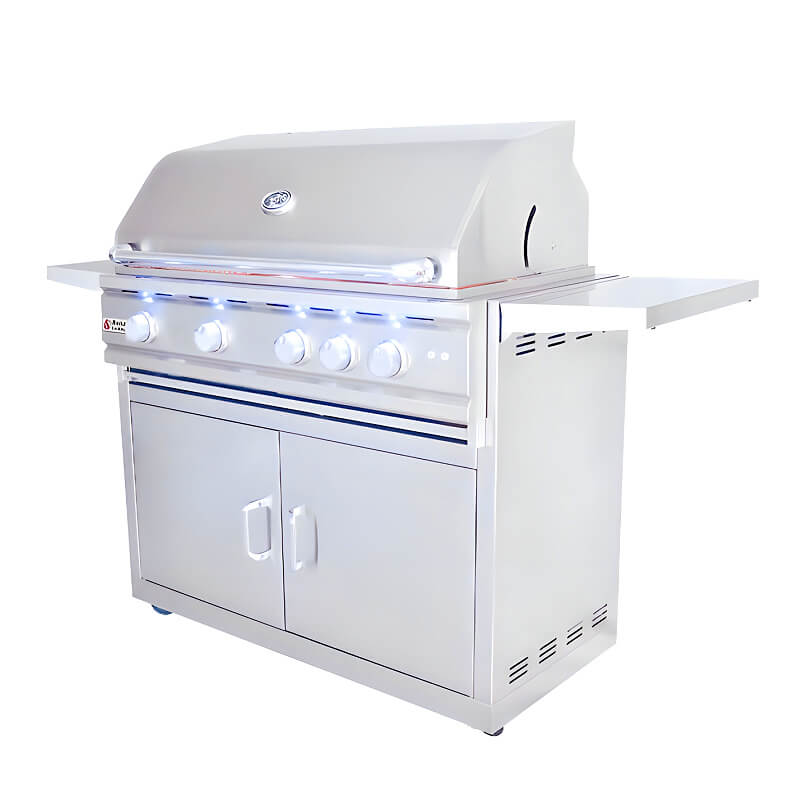 RCS Cutlass Pro 38 Inch 4 Burner Freestanding Gas Grill With Flame Tamers