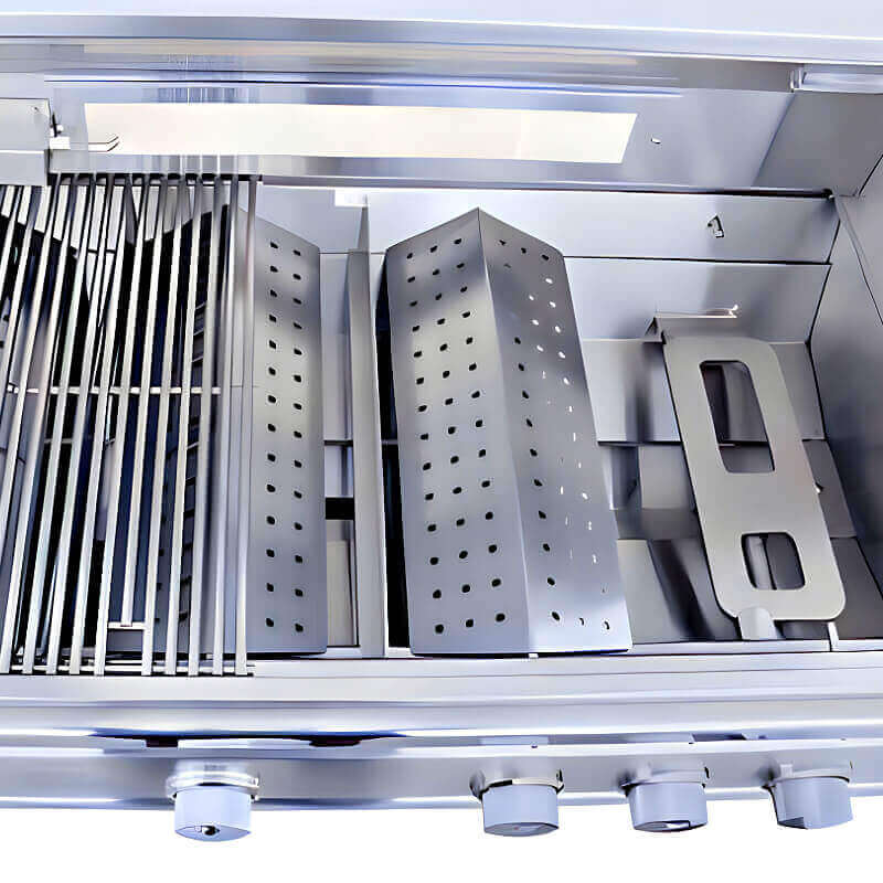 RCS Cutlass Pro 38 Inch 4 Burner Freestanding Gas Grill With Flame Tamers