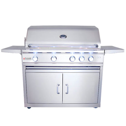 RCS Cutlass Pro 38 Inch 4 Burner Freestanding Gas Grill With Flame Tamers