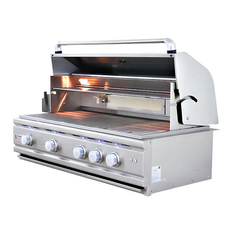RCS Cutlass Pro 42 Inch 4 Burner Built-In Gas Grill with Ceramic Briquettes