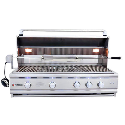 RCS Cutlass Pro 42 Inch 4 Burner Built-In Gas Grill with Ceramic Briquettes