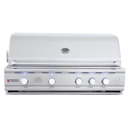 RCS Cutlass Pro 42 Inch 4 Burner Built-In Gas Grill with Ceramic Briquettes