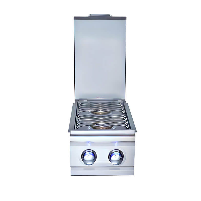 RCS Cutlass Pro Built In Stainless Steel Double Side Burner With LED Lights - RDB1EL