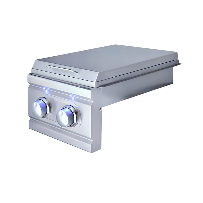 RCS Cutlass Pro Built In Stainless Steel Double Side Burner With LED Lights - RDB1EL