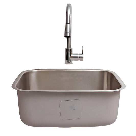 RCS 23 X 18 18-Gauge Single Bowl Stainless Steel Undermount Sink With Hot/Cold Faucet - RSNK2