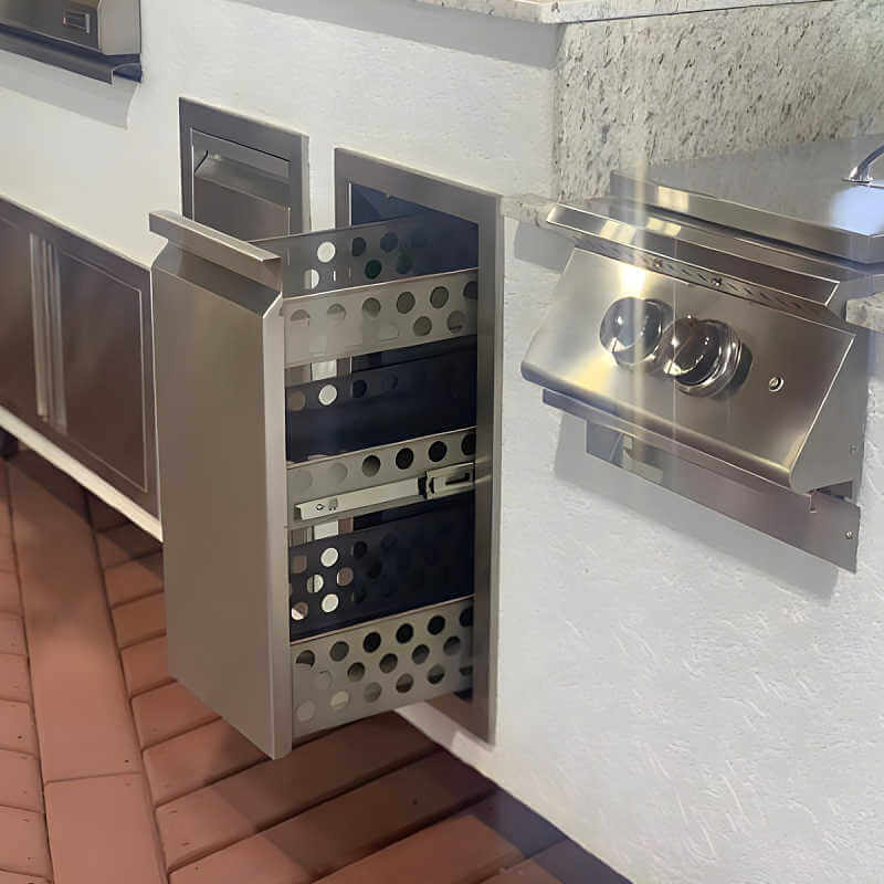 RCS Valiant 13 Inch Stainless Steel Spice Rack Drawer - VSD1