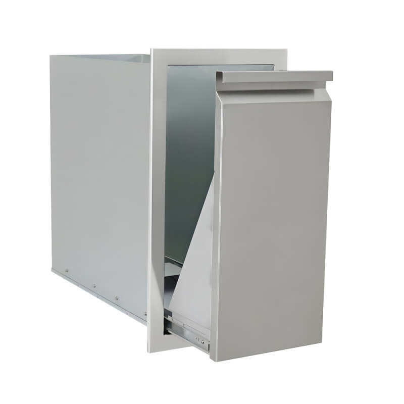 RCS Valiant 14 Inch Stainless Steel Narrow Trash Drawer - VTD4