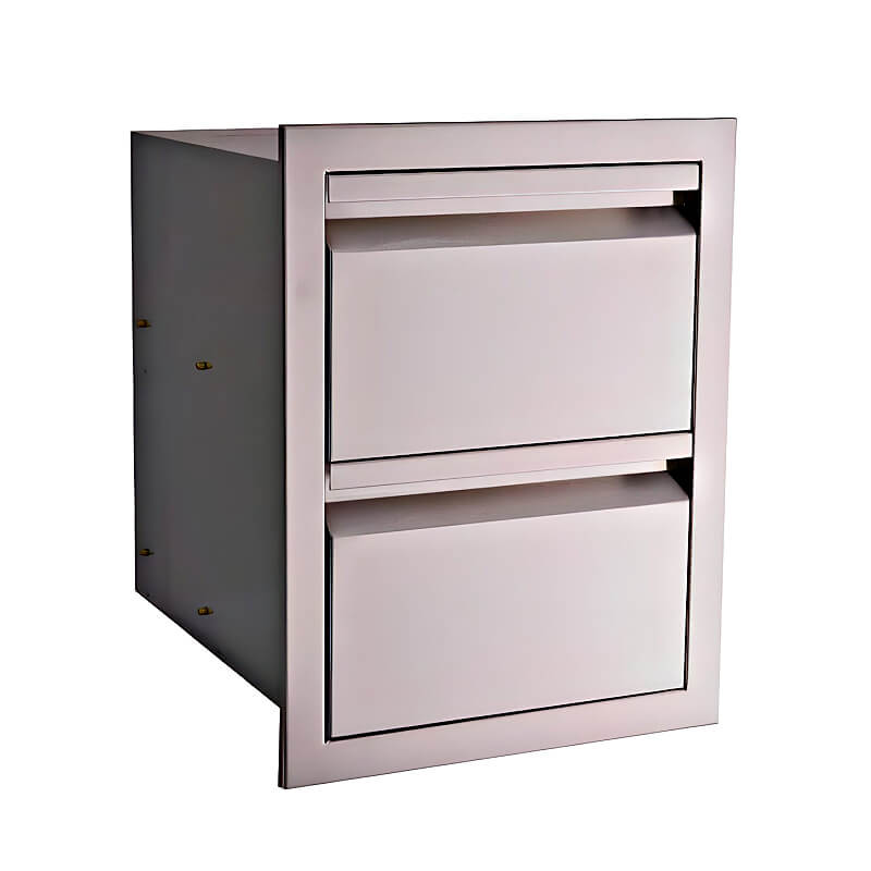 RCS Valiant 17 Inch Stainless Steel Double Drawer - VDR1