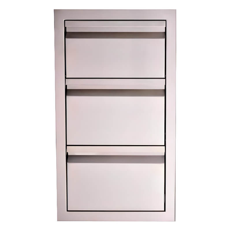 RCS Valiant 17 Inch Stainless Steel Double Drawer & Paper Towel Holder - VTHC1