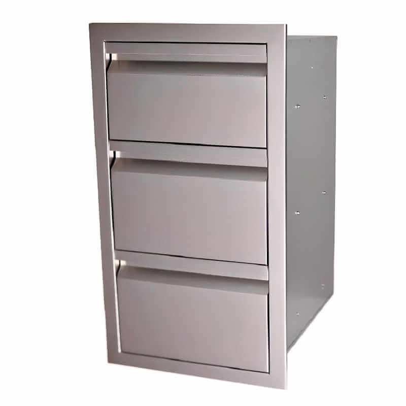 RCS Valiant 17 Inch Stainless Steel Triple Access Drawer - VTD3