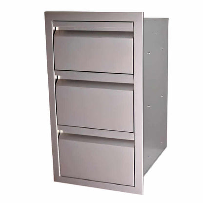 RCS Valiant 17 Inch Stainless Steel Triple Access Drawer - VTD3