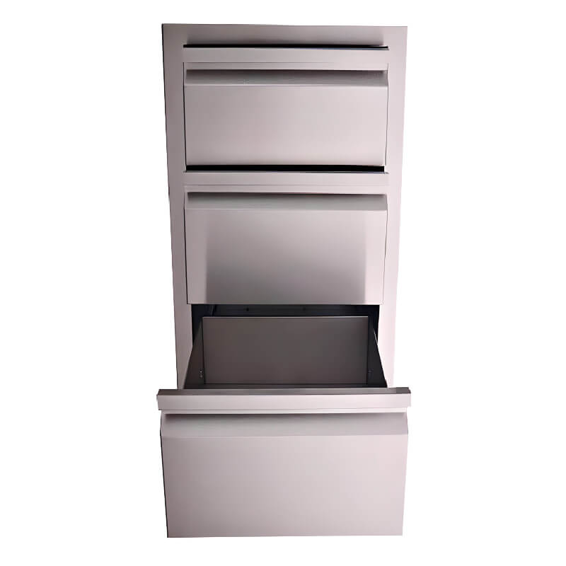 RCS Valiant 17 Inch Stainless Steel Triple Access Drawer - VTD3