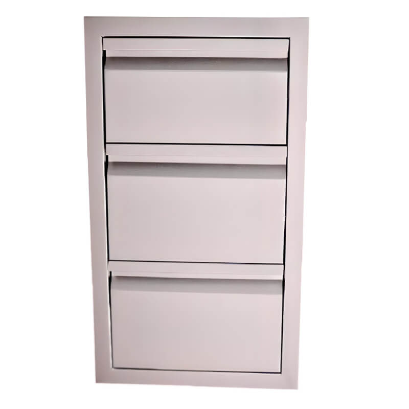 RCS Valiant 17 Inch Stainless Steel Triple Access Drawer - VTD3