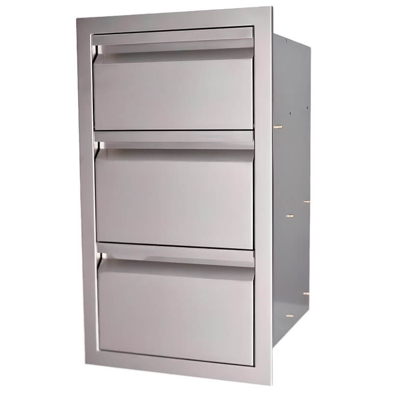 RCS Valiant 17 Inch Stainless Steel Double Drawer & Paper Towel Holder - VTHC1