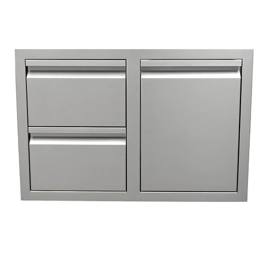 RCS Valiant 30 Inch Stainless Steel Double Drawer & Propane Drawer Combo - VDCL1