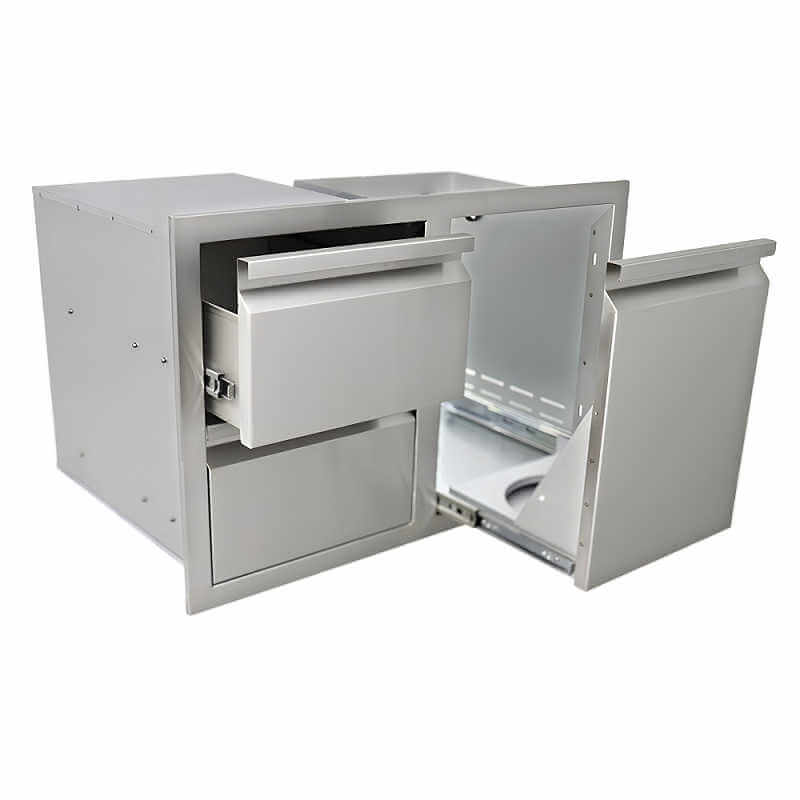 RCS Valiant 30 Inch Stainless Steel Double Drawer & Propane Drawer Combo - VDCL1