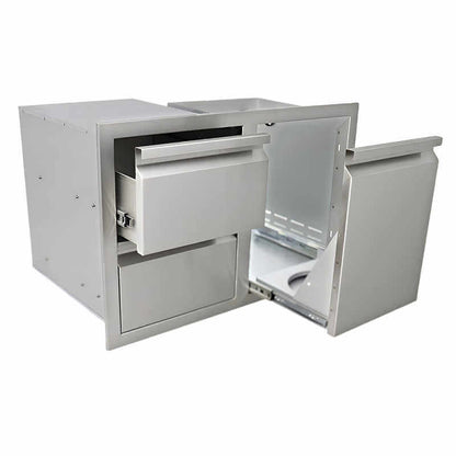 RCS Valiant 30 Inch Stainless Steel Double Drawer & Propane Drawer Combo - VDCL1
