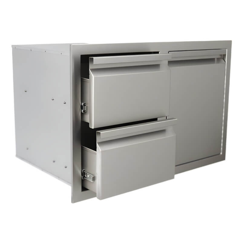 RCS Valiant 30 Inch Stainless Steel Double Drawer & Propane Drawer Combo - VDCL1