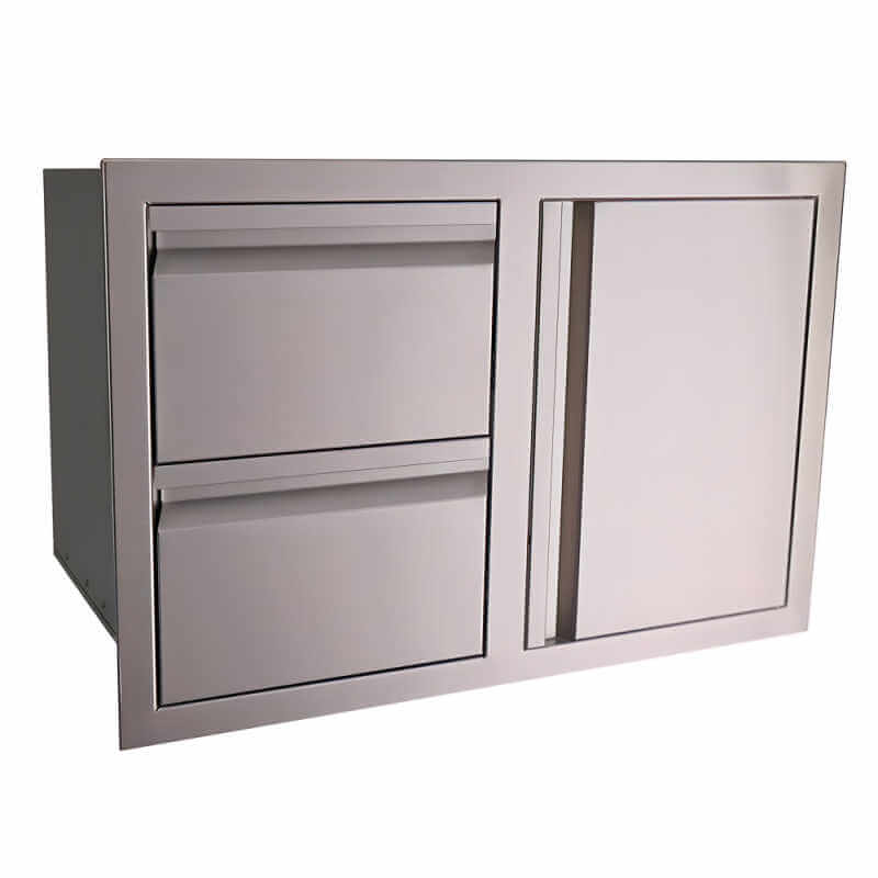 RCS Valiant 33 Inch Stainless Steel Access Door & Double Drawer Combo - VDC1
