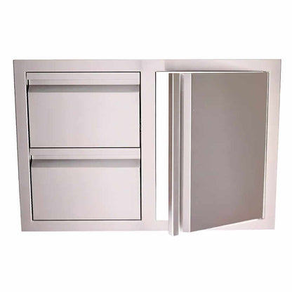 RCS Valiant 33 Inch Stainless Steel Access Door & Double Drawer Combo - VDC1