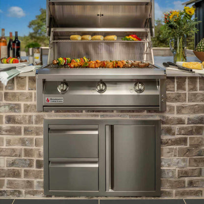 RCS Valiant 33 Inch Stainless Steel Access Door & Double Drawer Combo - VDC1