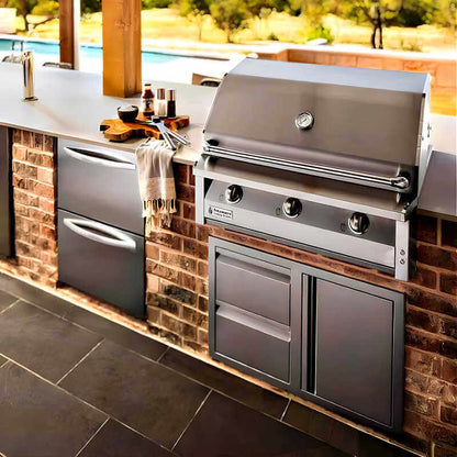 RCS Valiant 33 Inch Stainless Steel Access Door & Double Drawer Combo - VDC1