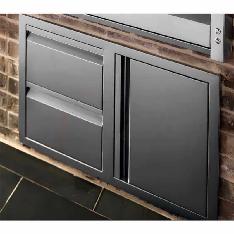 RCS Valiant 33 Inch Stainless Steel Access Door & Double Drawer Combo - VDC1