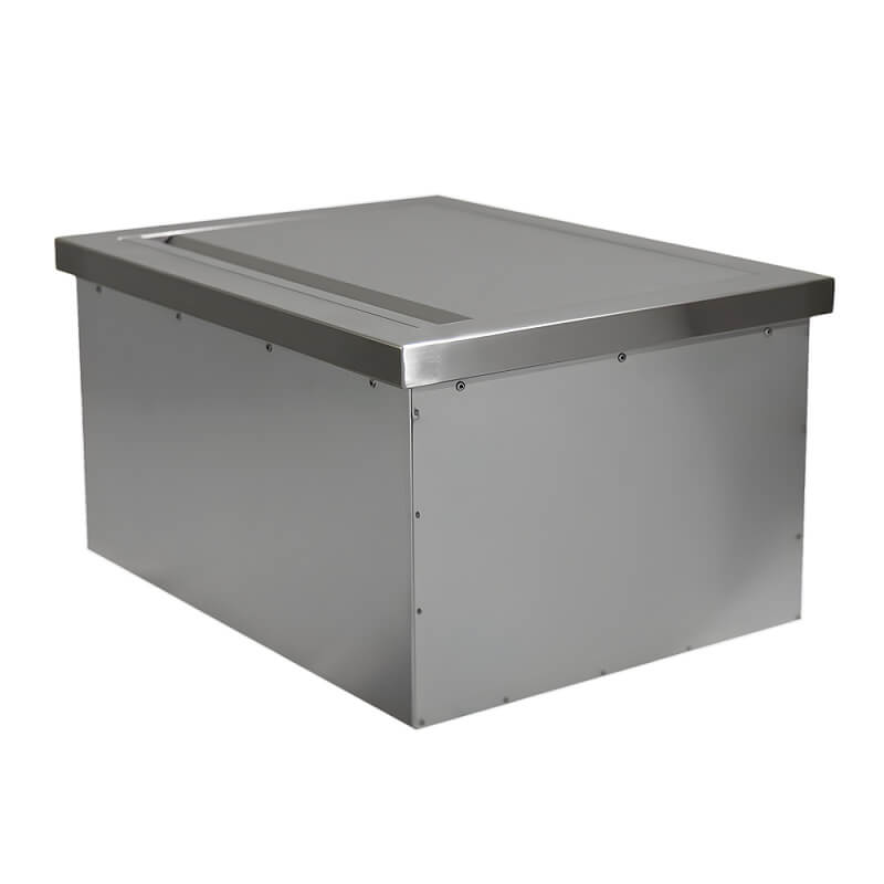 RCS Valiant 24 Inch Stainless Steel Drop-In Ice Cooler with Lid - VIC2