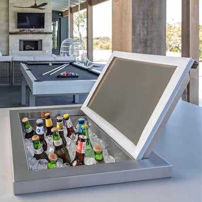 RCS Valiant 24 Inch Stainless Steel Drop-In Ice Cooler with Lid - VIC2