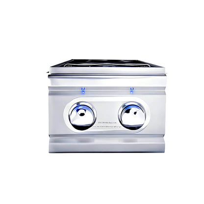RCS Cutlass Pro Built In Stainless Steel Double Side Burner With LED Lights - RDB1EL