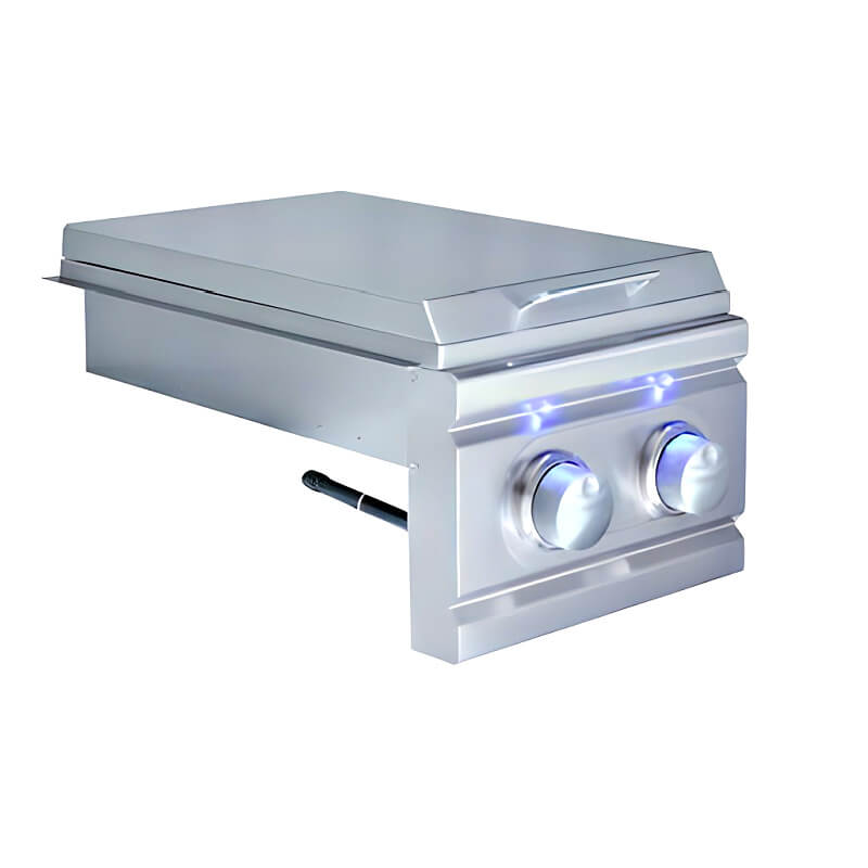 RCS Cutlass Pro Built In Stainless Steel Double Side Burner With LED Lights - RDB1EL