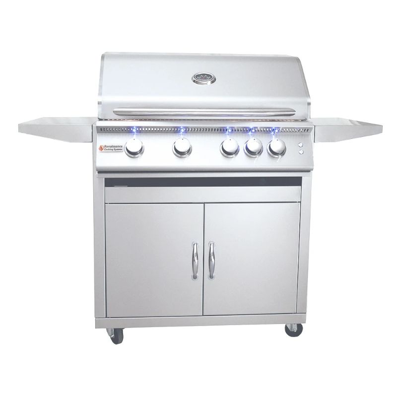 RCS 40 Inch Freestanding Stainless Steel Grill Cart
