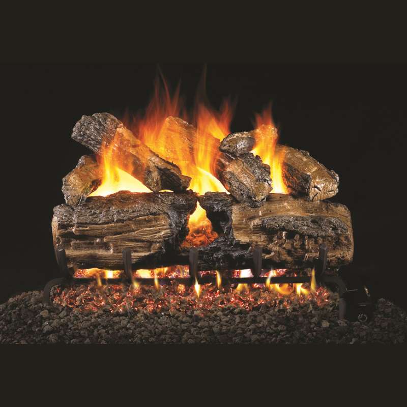 RH Peterson Real Fyre Burnt Split Oak Vented Gas Log Set - Thumbnail 2