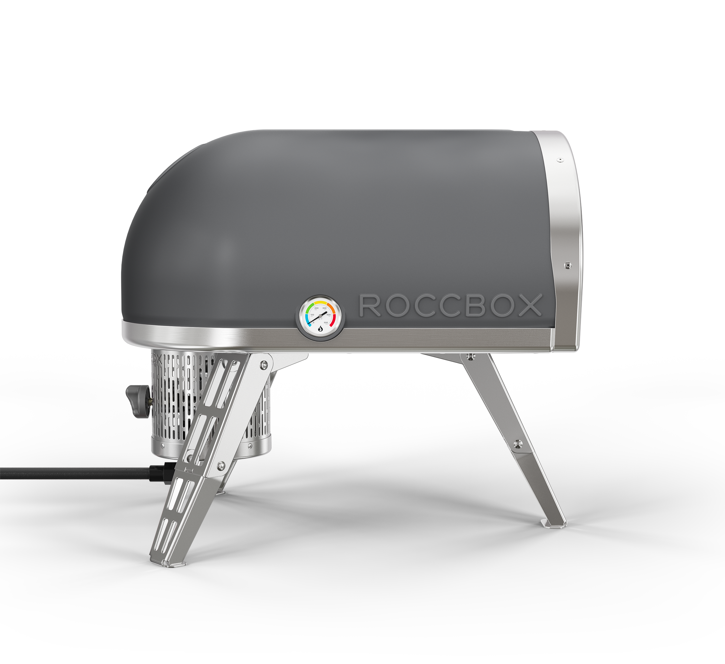 Gozney Roccbox Portable Pizza Oven - Gray Color - Side View