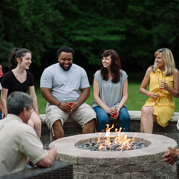 Round Drop-In Fire Pit Burner Kit - Hi/Lo Electronic Ignition by HPC Fire